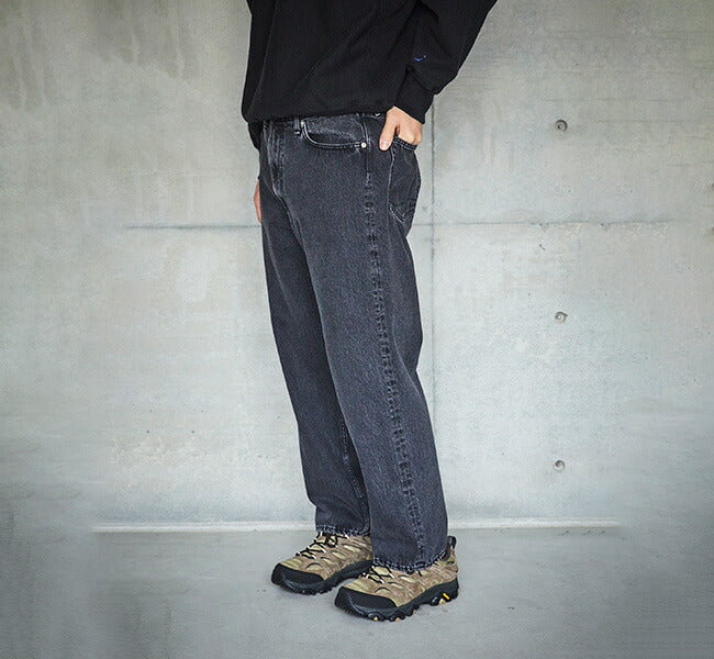 orSlow 101 DAD'S FIT DENIM PANTS Black Denim Stone