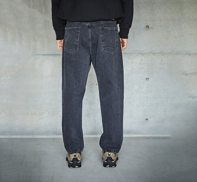 orSlow 101 DAD'S FIT DENIM PANTS Black Denim Stone